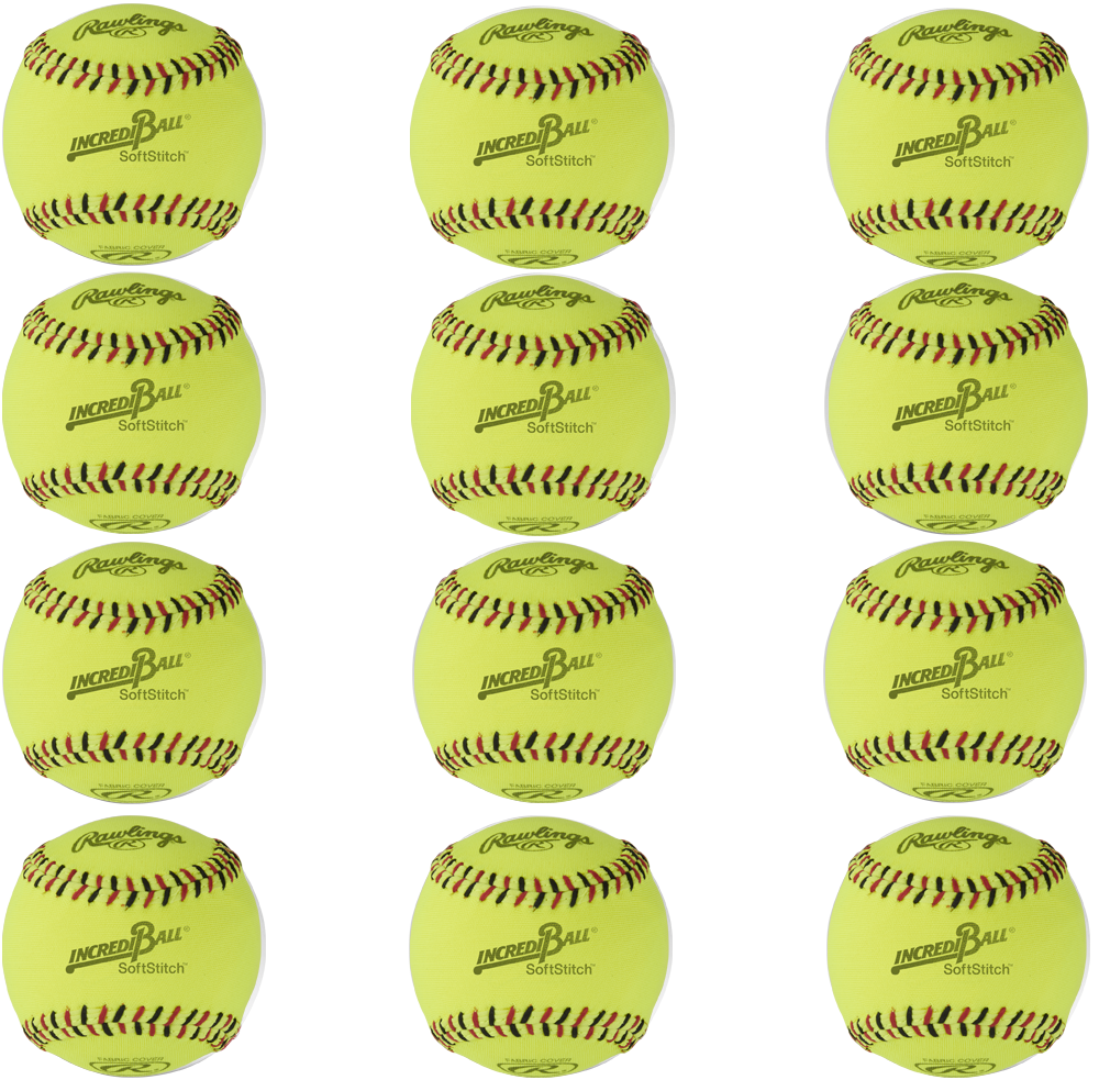 RIB12SS Incrediball Softstitch Softball (Nylon/Cloth Cover) Dozen
