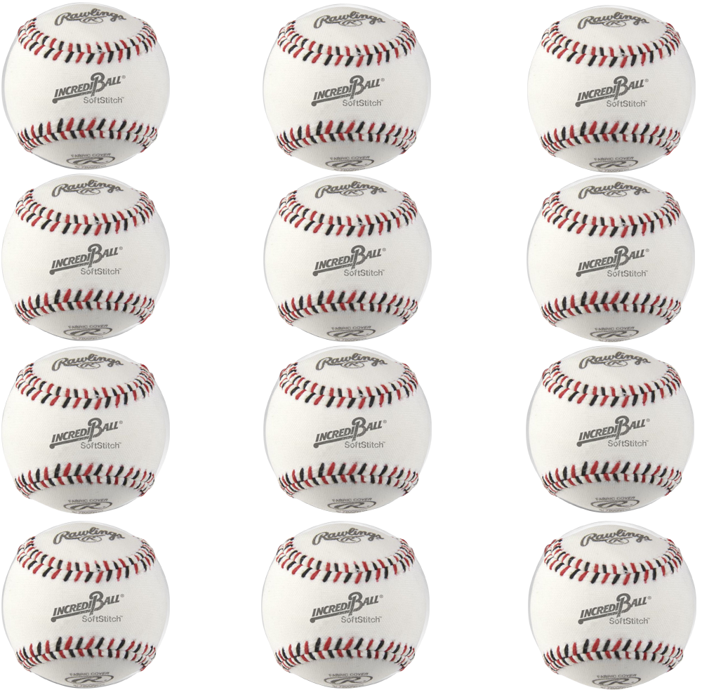 RIB9SS Incrediball Softstitch Baseball (Nylon/Cloth Cover) Dozen