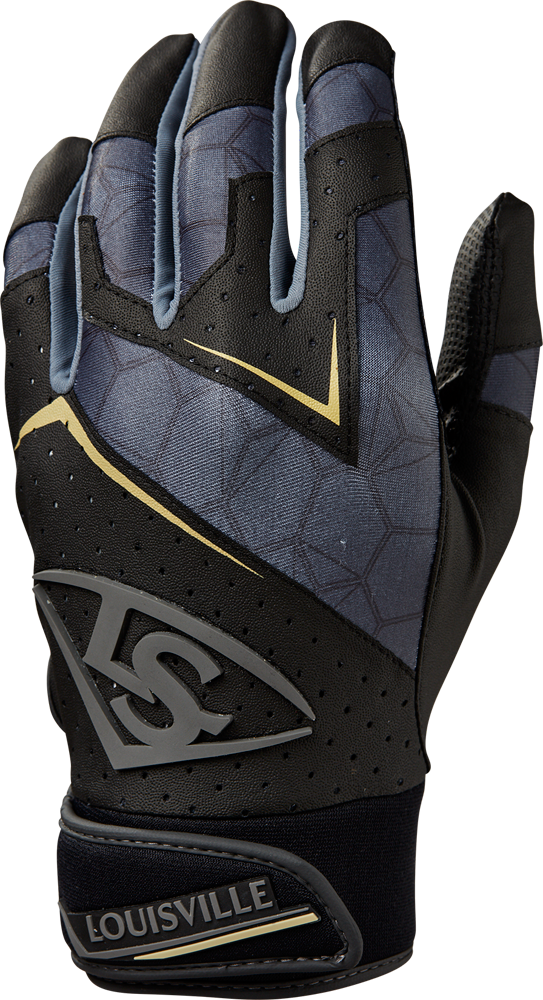 WB5730701 Genuine Adult Batting Glove Pair black