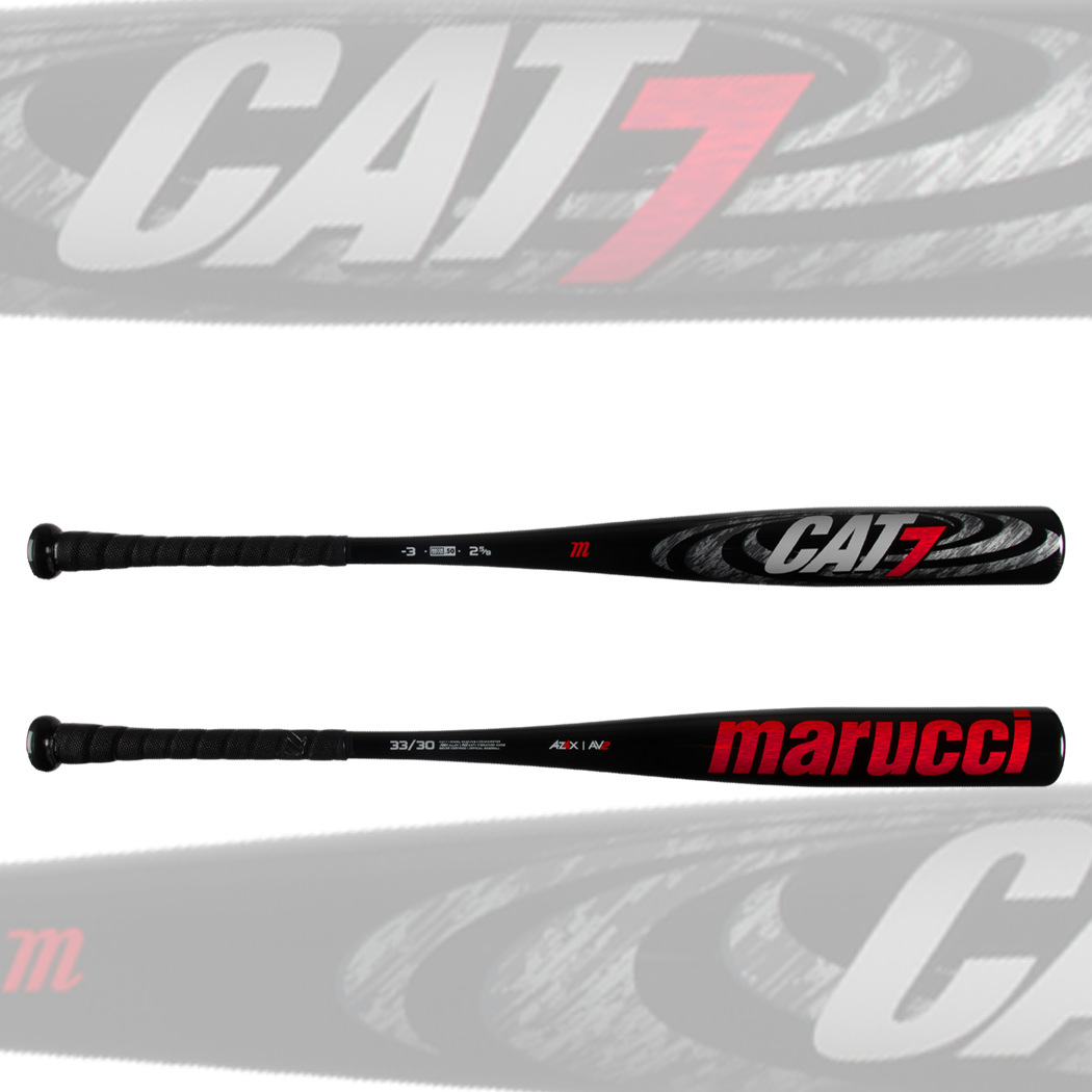 -3 Marucci CAT7 Black BBCOR MCBC7CB Adult Baseball Bat
