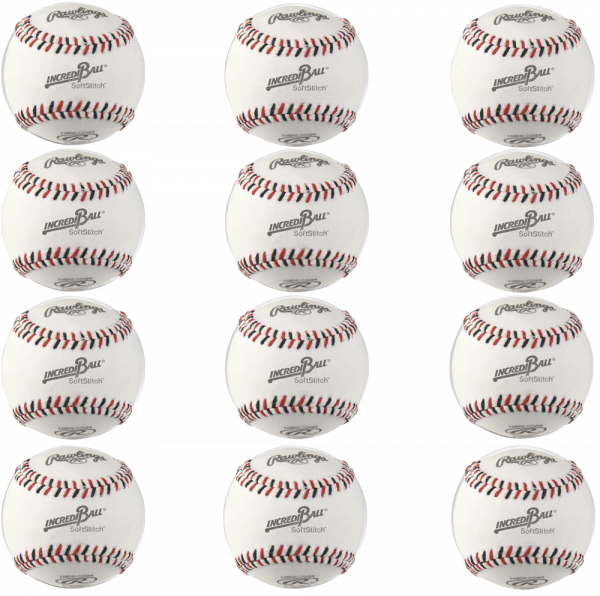 RIB9SS Incrediball Softstitch Baseball (Nylon/Cloth Cover) Dozen