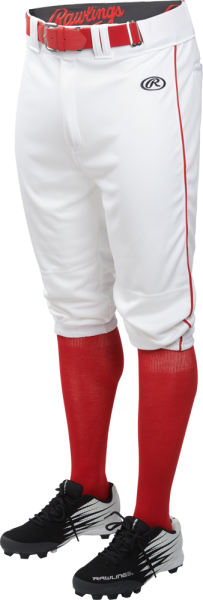 LNCHKPP Adult Launch Piped Knicker Pant white/scarlet