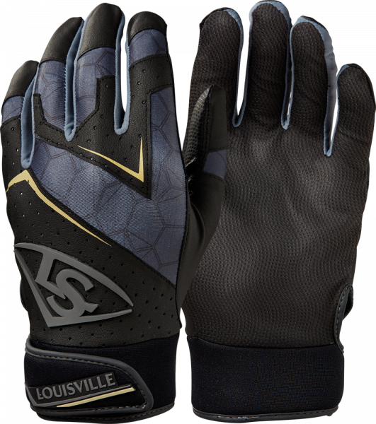 WB5730701 Genuine Adult Batting Glove Pair black